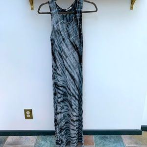 Fitted Tie Dye Maxi T-shirt Dress